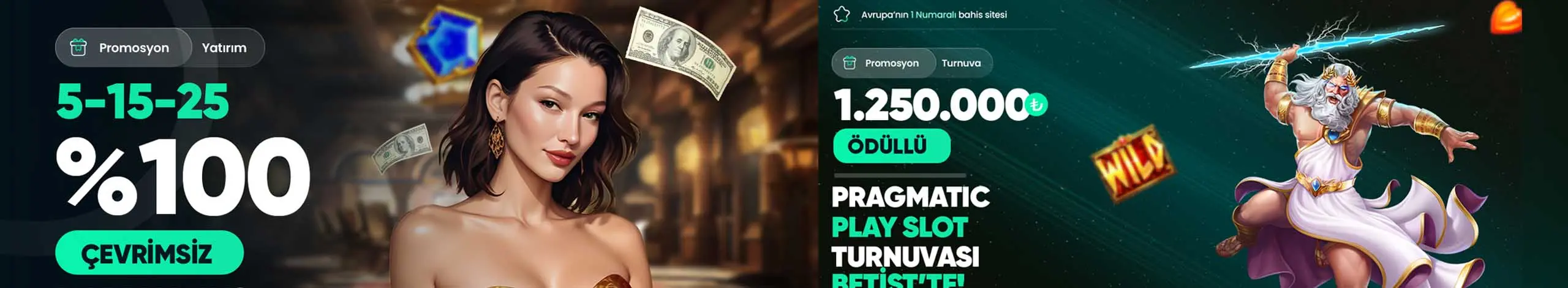 Ilk para yatirmana 1.250.000₺ bonus
